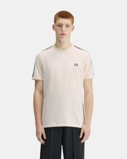 Fred Perry Contrast Tape Ringer Ecru/Navy