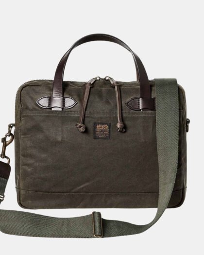 Filson Tin Cloth Compact Briefcase Otter Green