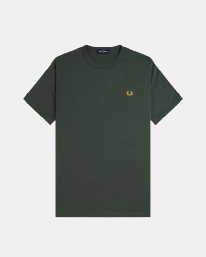 Fred Perry Ringer T-Shirt Court Green