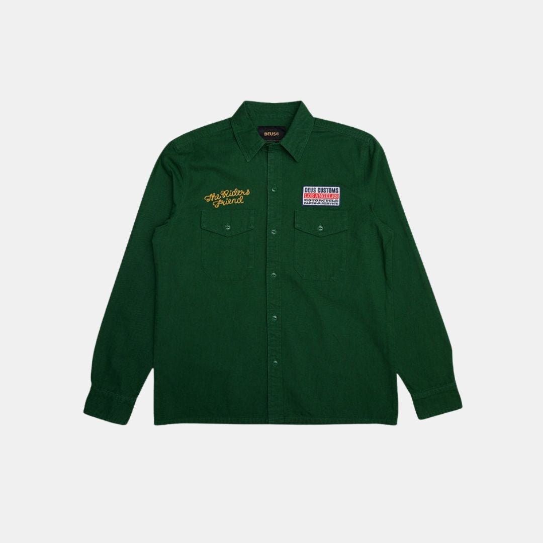 Deus Ex Machina Buckle Up Shirt Hillside Green