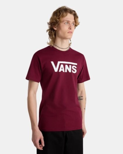 Vans Classic T-Shirt Burgundy White