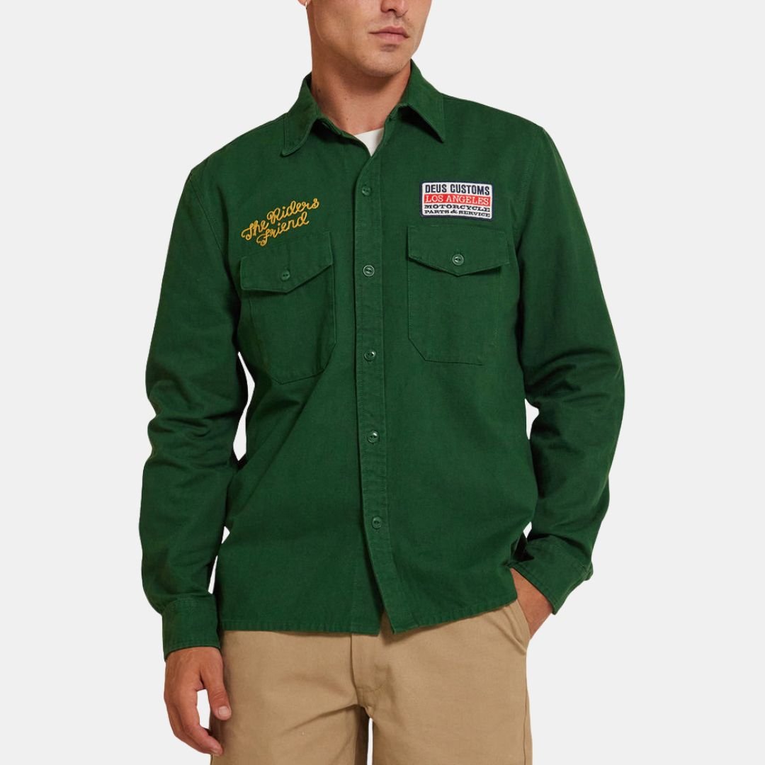 Deus Ex Machina Buckle Up Shirt Hillside Green - Image 3