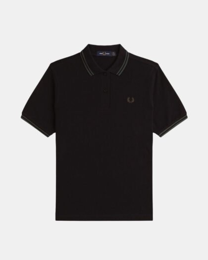 Fred Perry Polo M3600 Black & Court Green