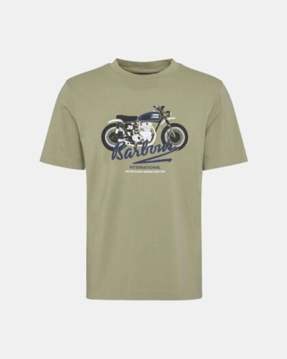 Barbour International Stonebridge Graphic T-Shirt Bleached Olive