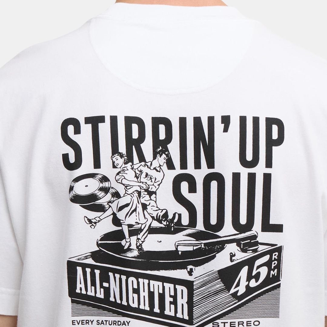 Barbour x Baracuta All Nighter Tee Cotton Jersey White - Image 5
