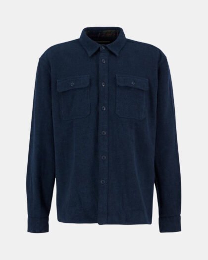 Barbour Baystone Relaxed Long-Sleeved Shirt Navy