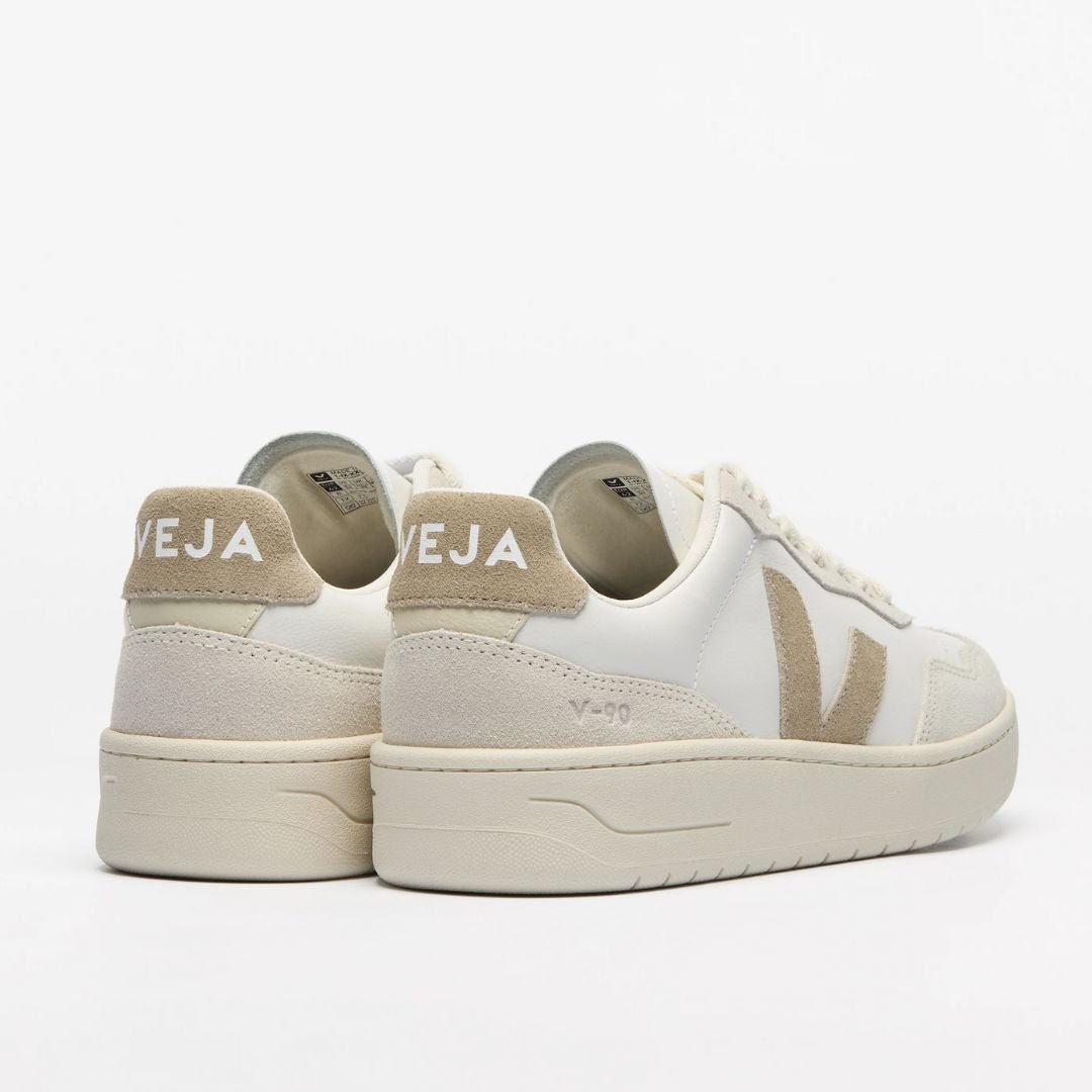Veja Men's V-90 Leather White Taupe - Image 3