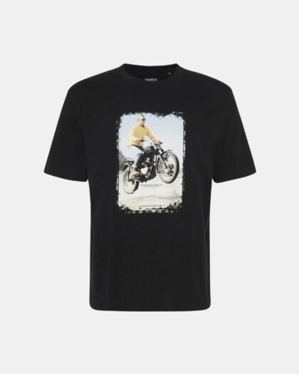 Barbour International Coster Steve McQueen Graphic T-Shirt Classic Black