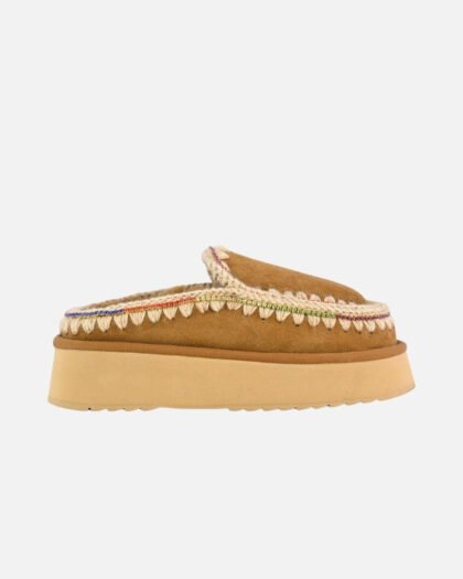Mou Clog Eskimo Platform Rhinestones Cognac