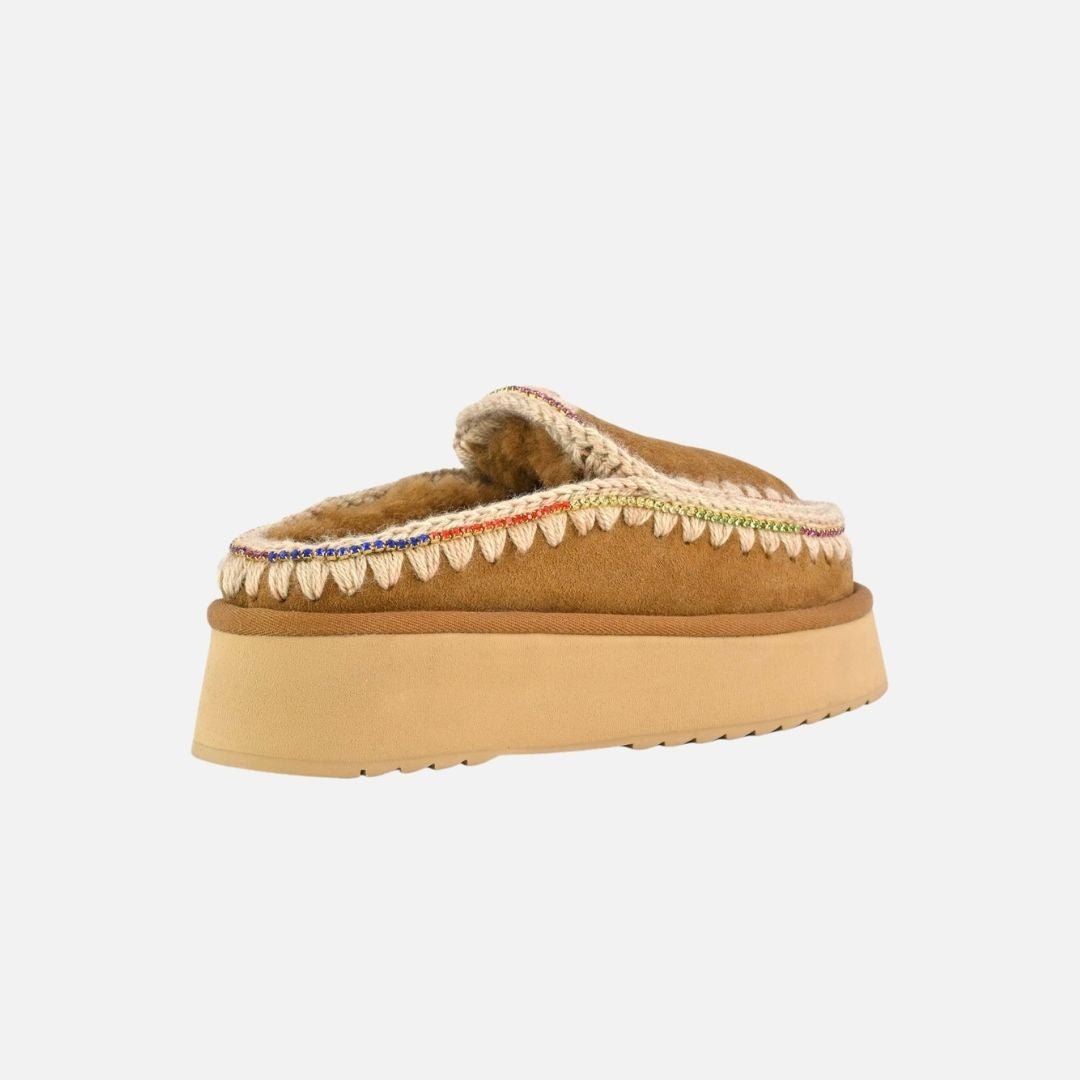 Mou Clog Eskimo Platform Rhinestones Cognac - Image 4