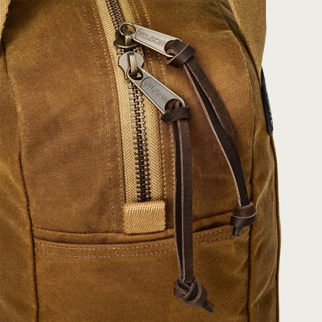 Filson Tin Cloth Tote Bag Dark Tan - Image 3