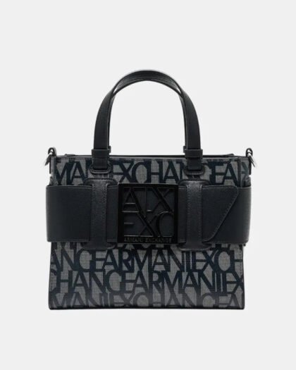 Armani Exchange Susie Momogram Tote M Beige-Nero