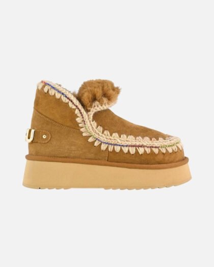 Mou Eskimo 18 Platform Rhinestones Cognac