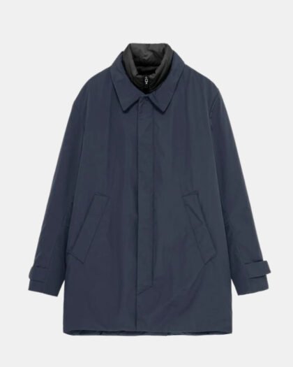 Krakatau Bleriot Trench Coat Qm549 Dark Night