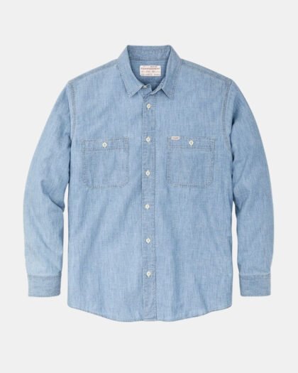 Filson Light Indigo Cambra Chambray Cpo Shirt