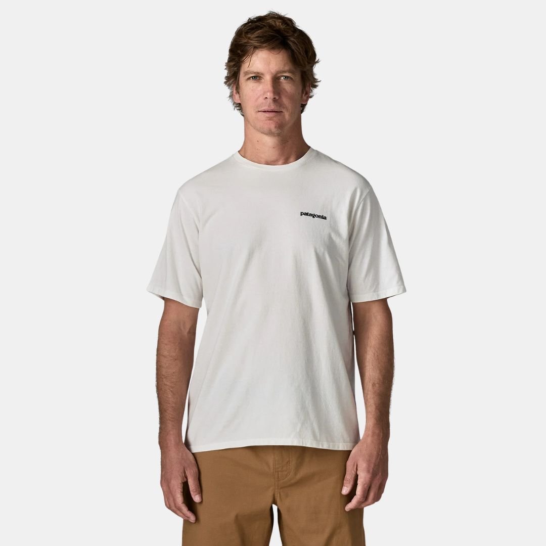 Patagonia Men's P-6 Logo Responsibili-Tee Fiber White - Image 2