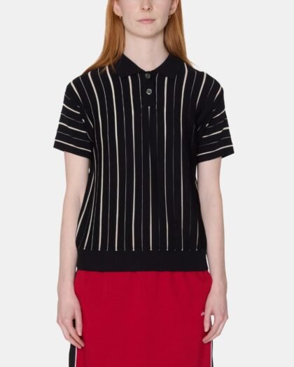 Obey Arlo Stripe Polo Sweater Black Multi