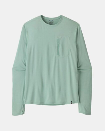 Patagonia Men's L/S Cap Cool Sun Shirt Thermal Blue Thin Ice XDye