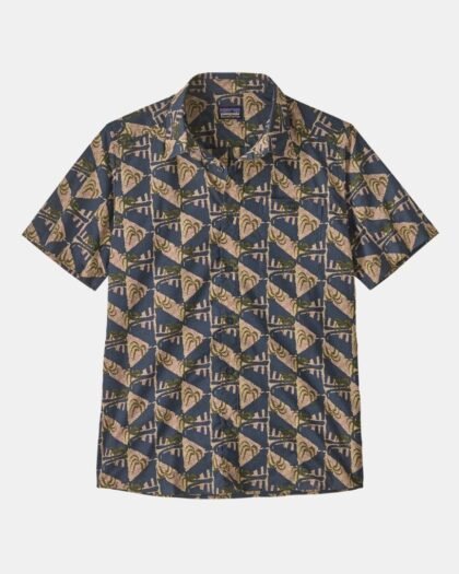 Patagonia Men's Go To Shirt Jaguar Geo: Dolomite Blue