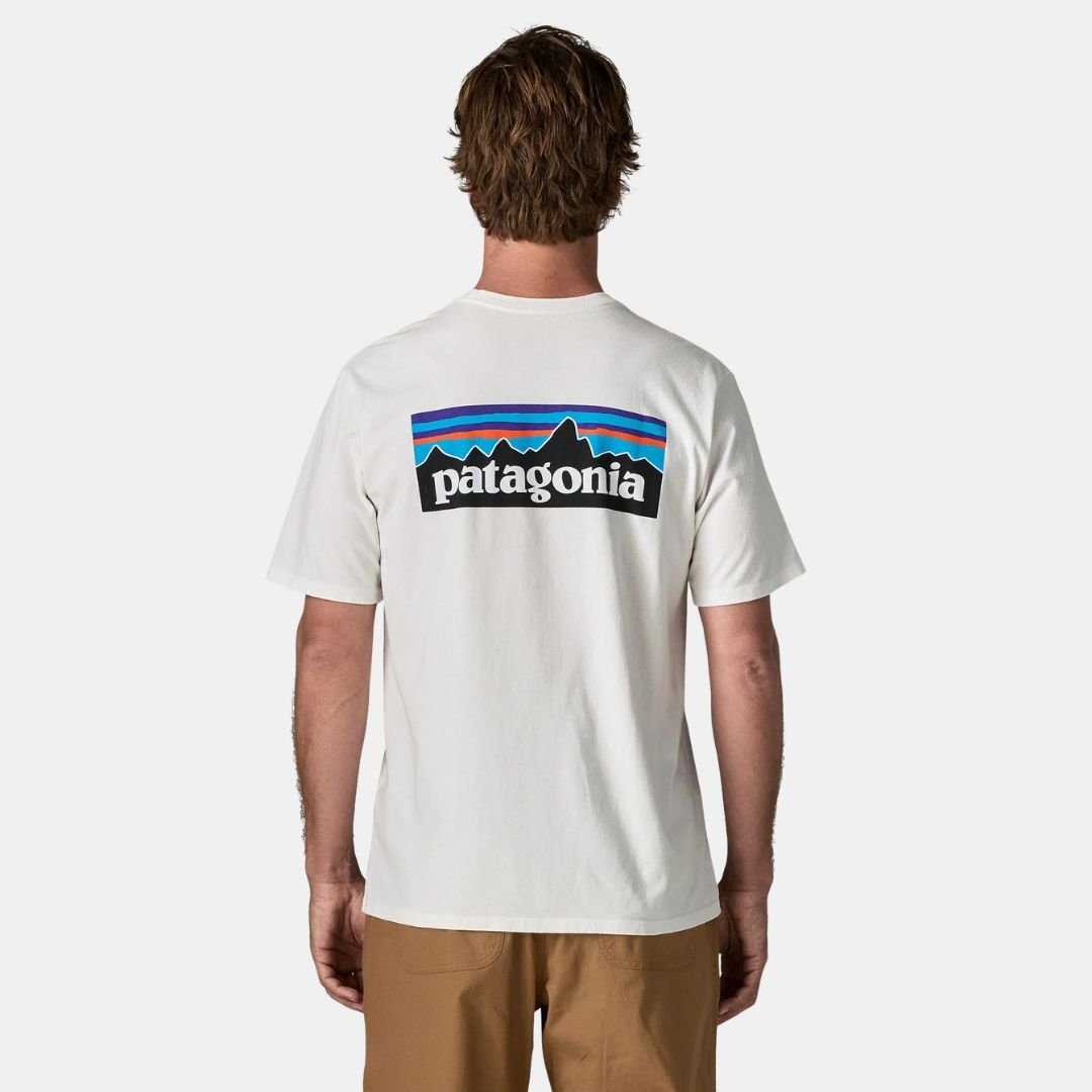 Patagonia Men's P-6 Logo Responsibili-Tee Fiber White - Image 3