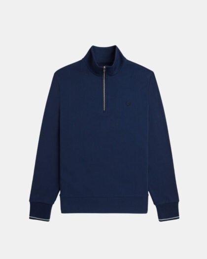 Fred Perry Half Zip Sweatshirt Tennis Blue