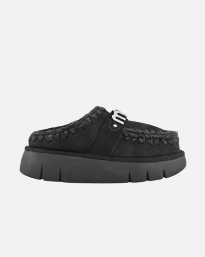 Mou Bounce Clog Metal Logo Black