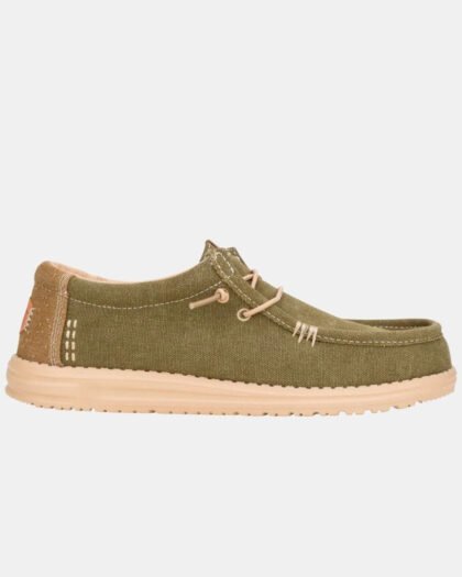 Hey Dude Wally Workwear Dusky Green & Irish Cream
