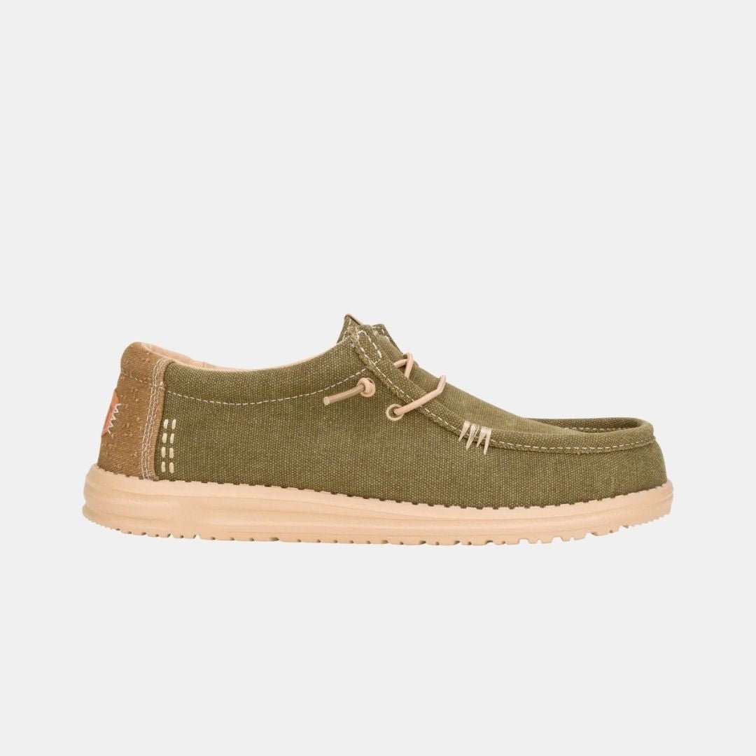 Hey Dude Wally Workwear Dusky Green & Irish Cream