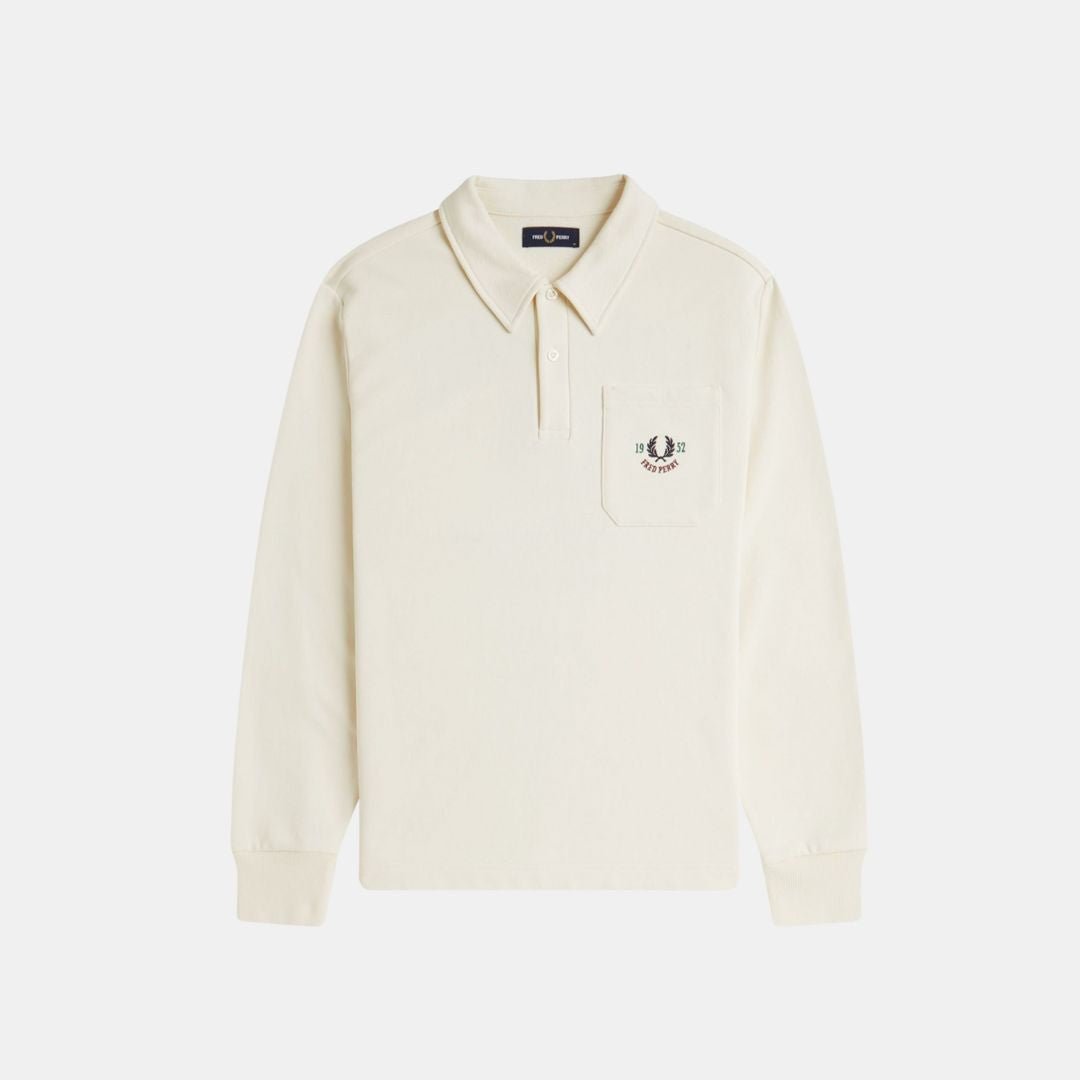 Fred Perry Collared Sweatshirt Ecru