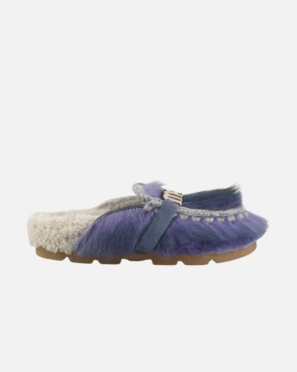 Mou Winter Bio Slide Long Hair Ponyskin Lavender