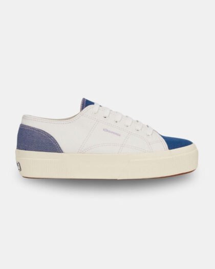 Superga Women's 2740 Platform Reverse Denim Avorio Blue Violet
