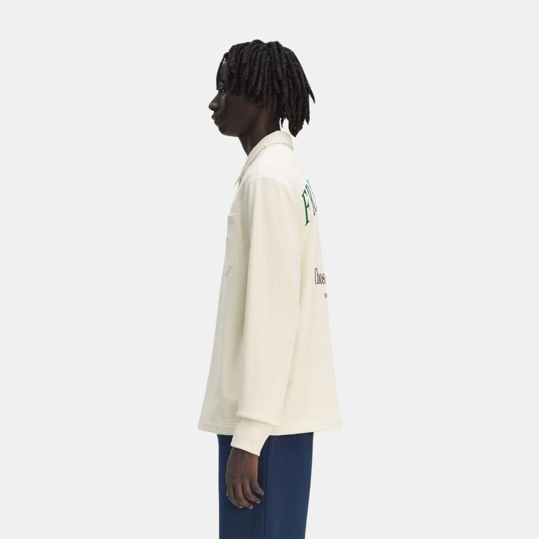 Fred Perry Collared Sweatshirt Ecru - Image 5