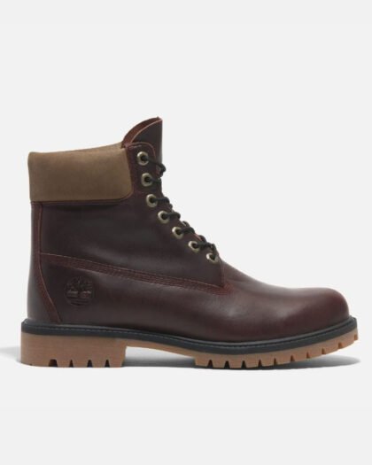 Timberland Premium 6 In Lace Waterproof Boot Burgundy Full Grain