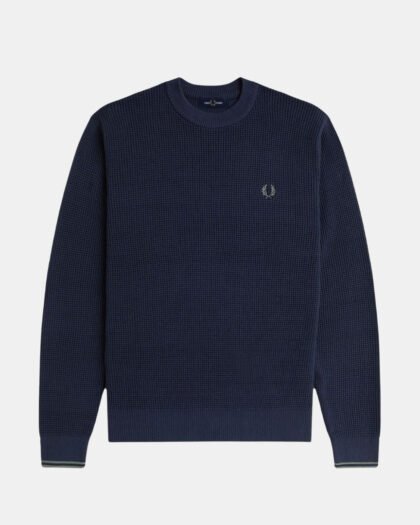 Fred Perry Waffle Stitch Jersey Dark Airforce