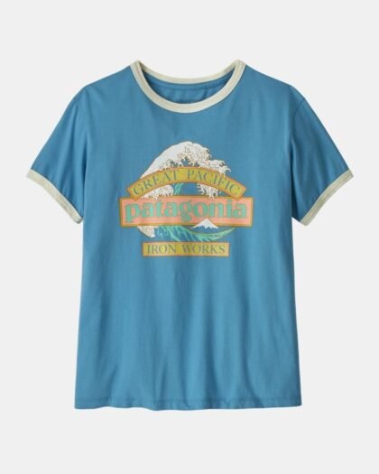 Patagonia Women's Great Waves Ringer Tee Shore Blue