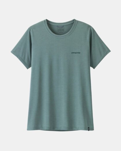 Patagonia Women's Cap Cool Daily Shirt Boardshort Logo Blue Sage Light Blue Sage XDye