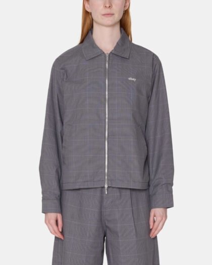 Obey Olivia Plaid Jacket Grey Plaid