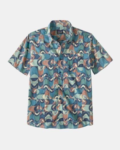 Patagonia Men's Go-To Lightweight Shirt Swallowtail Geo: Still Blue