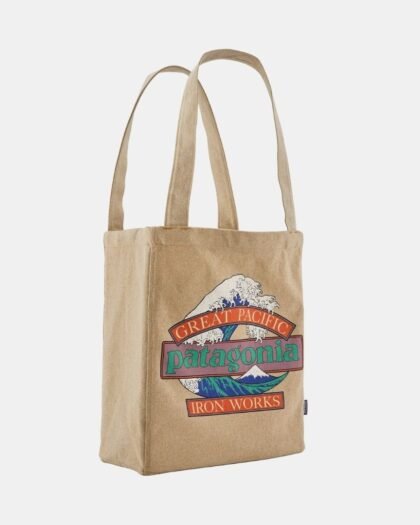 Patagonia Recycled Market Tote Great Waves: Classic Tan