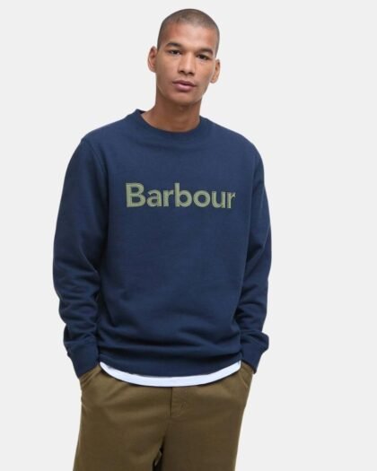 Barbour Pique Applique Crew Sweatshirt Navy