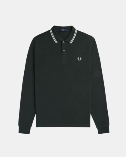 Fred Perry LS Polo M3636 Twin Tipped Night Green