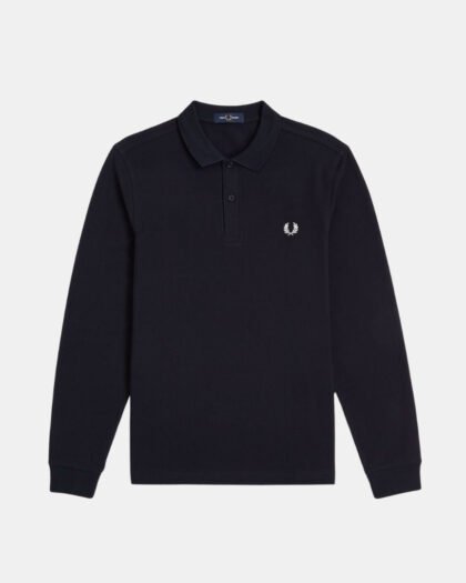 Fred Perry LS Polo M6006 Navy & White
