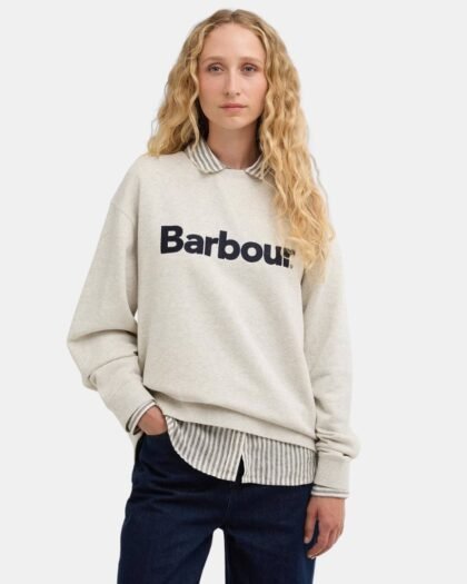 Barbour Hartland Crew Sweatshirt Cloud Marl