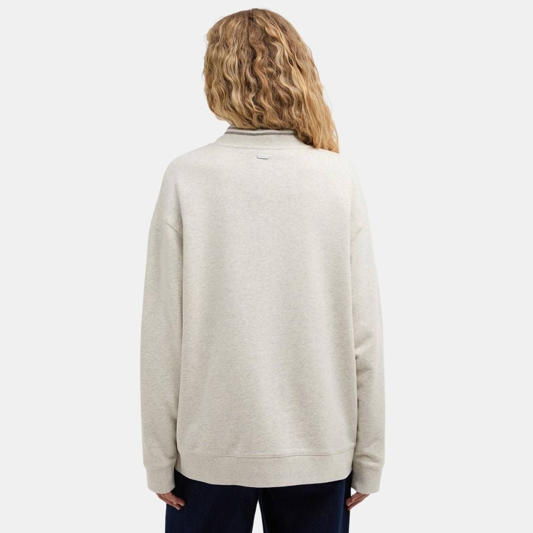 Barbour Hartland Crew Sweatshirt Cloud Marl - Image 2