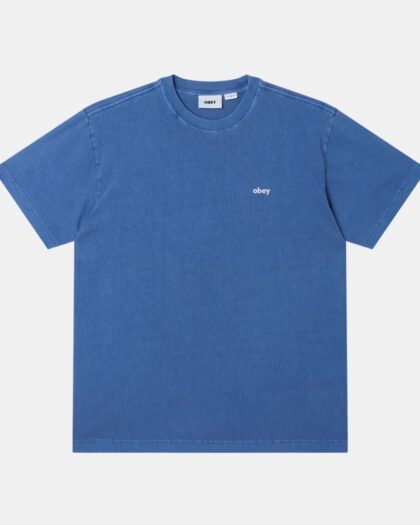 Obey Lowercase Pigment Tee Ss Pigment Electric Indigo