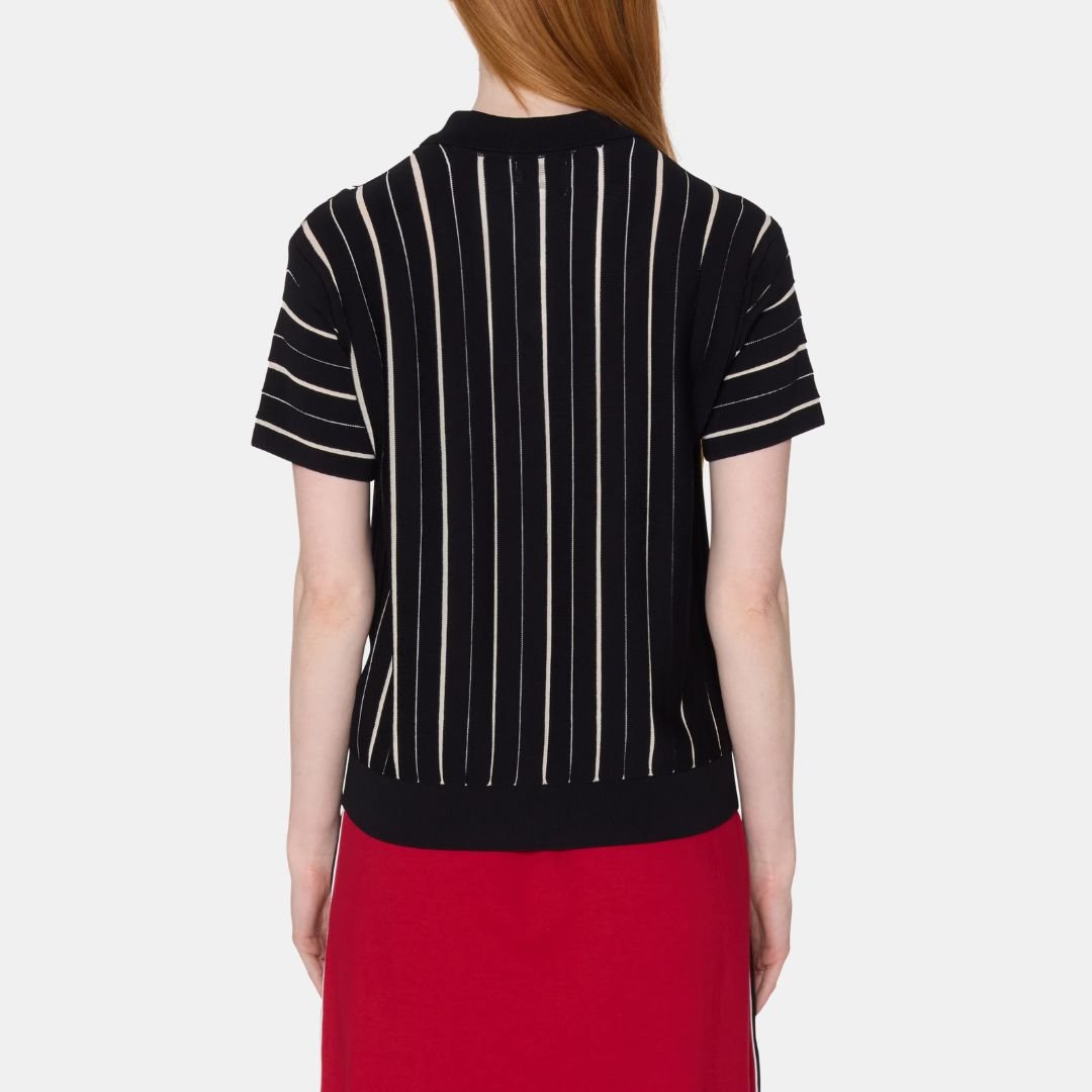 Obey Arlo Stripe Polo Sweater Black Multi - Image 2
