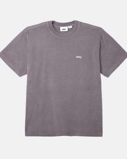 Obey Lowercase Pigment Tee Ss Pigment Digital Black Ss