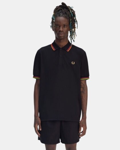 Fred Perry Twin Tiped Tennis Polo Black