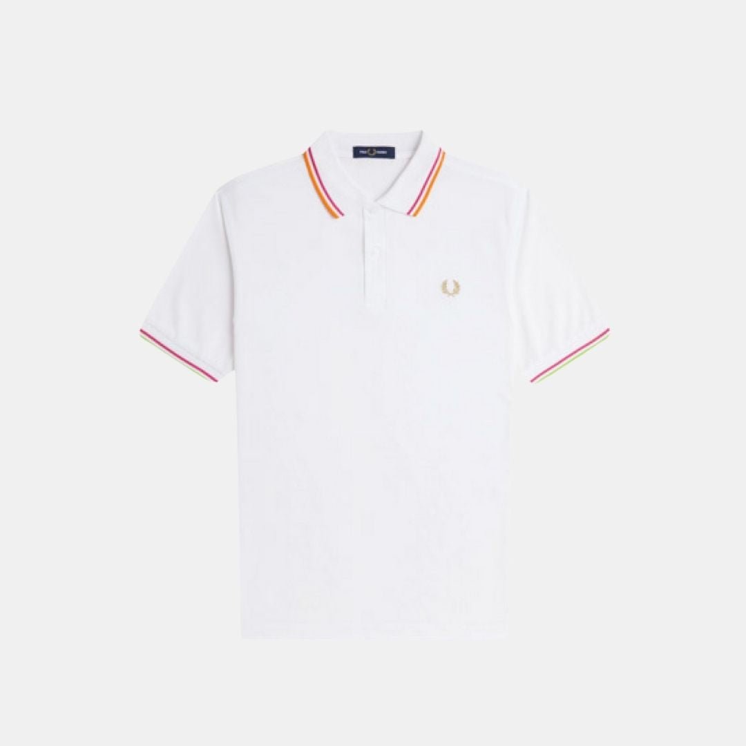 Fred Perry Twin Tiped Tennis Polo White