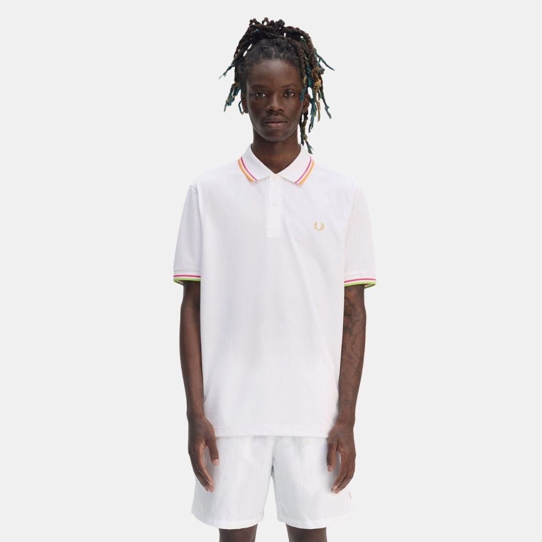 Fred Perry Twin Tiped Tennis Polo White - Image 2